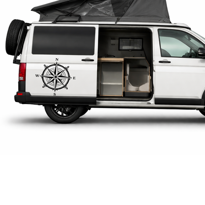Klassische Windrose Aufkleber für Wohnmobil, Wohnwagen & Camper