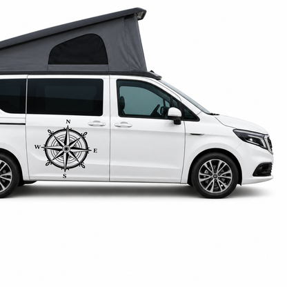 Klassische Windrose Aufkleber für Wohnmobil, Wohnwagen & Camper