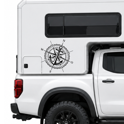 Kompass & Anker – Camper Aufkleber
