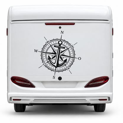 Kompass & Anker – Camper Aufkleber