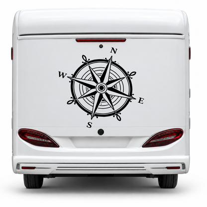 Klassische Windrose Aufkleber für Wohnmobil, Wohnwagen & Camper