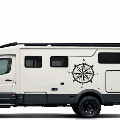 Klassische Windrose Aufkleber für Wohnmobil, Wohnwagen & Camper