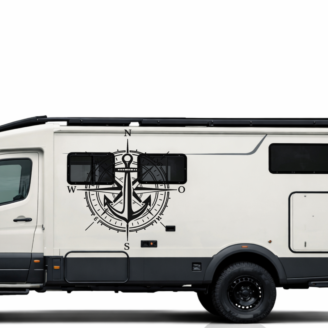 Kompass & Anker – Camper Aufkleber