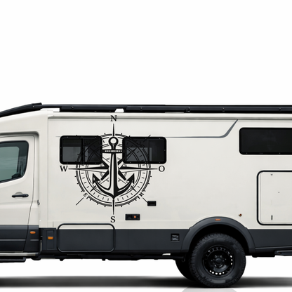 Kompass & Anker – Camper Aufkleber